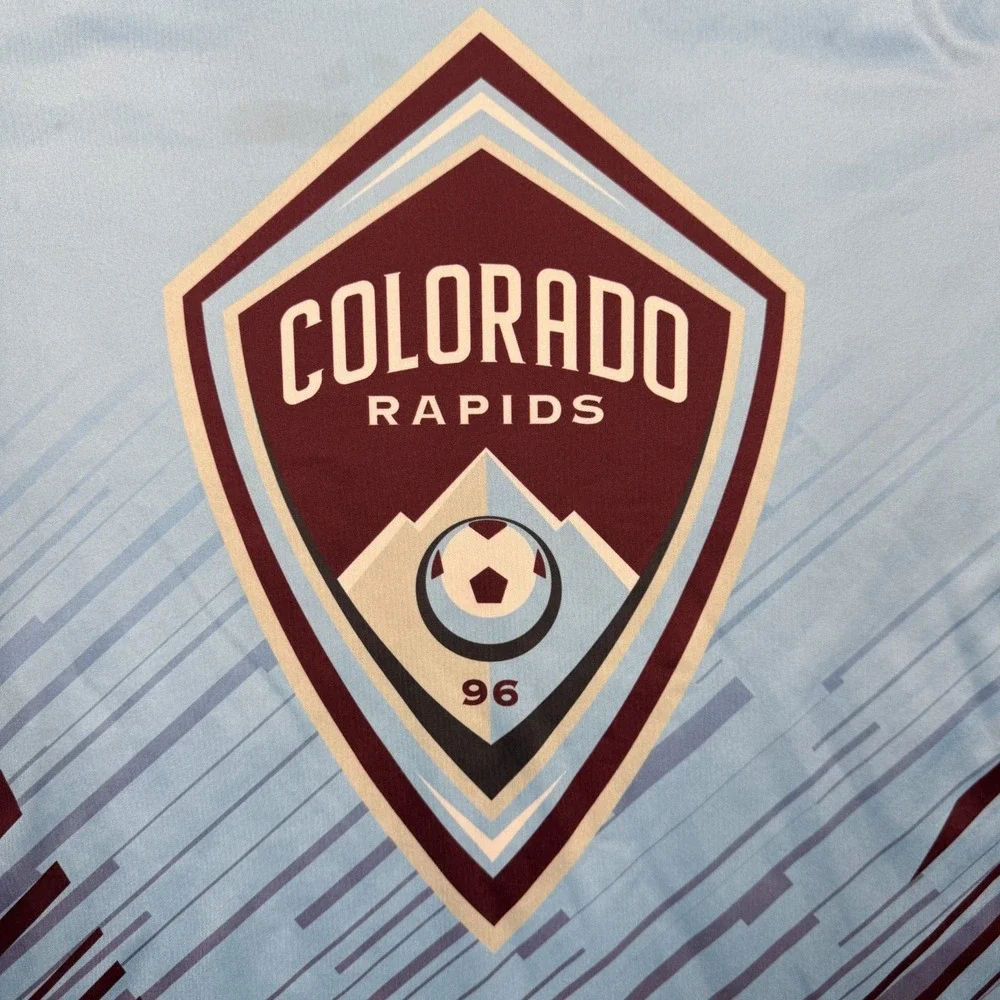 MLS Colorado Rapids Jersey Blue/Light Blue Red‎ Youth Size XL